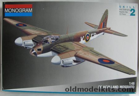 Monogram 1/48 De Havilland Mosquito - N.F.II / Mk.IV / F.B.VI / II Night Intruder, 5478 plastic model kit